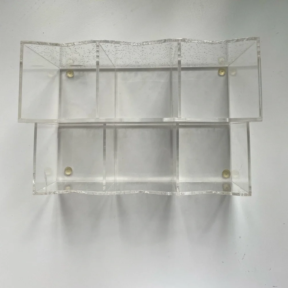 Two Piece Clear Glitter Organizer Set